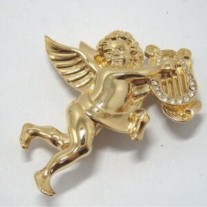 GIVENCHY Gold Angel Brooch